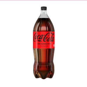 Gaseosa Coca Cola Zero Descartable de 2.000 ml.
