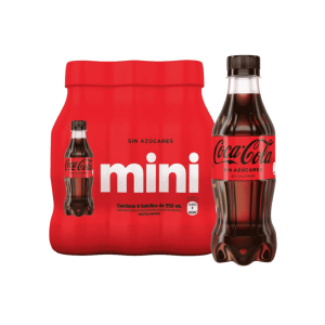 Gaseosa Coca Cola Zero de 250 ml Pack x 6 Uni.