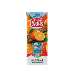 Jugo Watts Nectar Naranja Light Tetra de 200 ml.