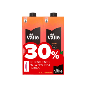 Jugos Del Valle Durazno de 1.000 ml Pack x 2 Uni.