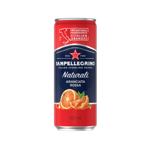 Agua San Pellegrino Saborizada Naturali Aranciata Rossa de 330 ml.